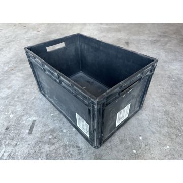 Stapelkiste Eurobehälter Stapelbehälter, gebraucht / Auer / 600 x 400 x 320 mm / schwarz