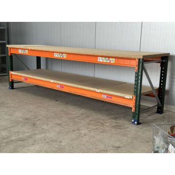 Werkbank Dexion P 90, gebraucht | Werkbankbreite: 3.200 mm | Höhe: 938 mm  | Werkbanktiefe: wählbar