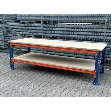 Werkbank Arbeitstisch, gebraucht | Jung Heinrich Typ: T | Werkbankbreite: 2.950 mm | Werkbanktiefe: 1.050 mm | Werkbankhöhe: 938 mm 