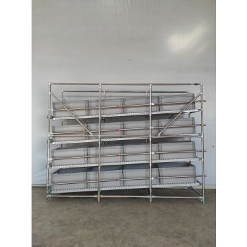 Durchlaufregal | 2.500 x 610 x 1.915 mm ( L x T x H) | inkl. Stapelkisten | Kolli-Durchlaufregal | Stückgut-Durchlaufregal