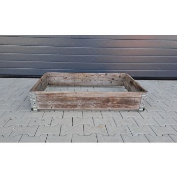 Palettenaufsatzrahmen f. Europalette, gebraucht, 1.200 x 800 x 200 mm (LxBxH), Hochbeet Stapelrahmen Klapprahmen