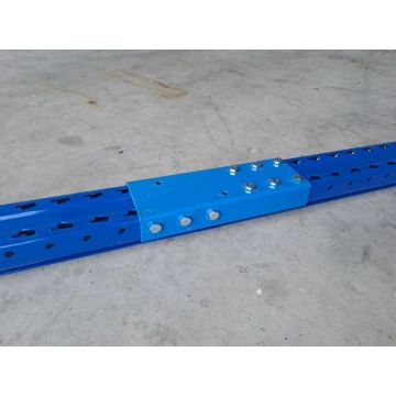 Aufstocklaschen für Palettenregale, gebraucht / Jung Heinrich MPB / für Rahmenprofilbreite: 100 mm / blau 