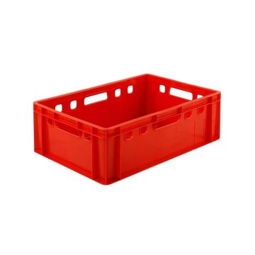 E2 Stapelkiste Lagerkiste Fleischerkiste 600x400x200 mm - ROT