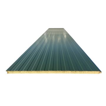 Sandwichplatten für Wand I. Wahl 40mm Chromoxidgrün Länge 6,00m (32,75€/QM)