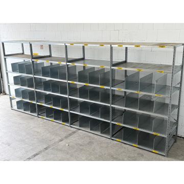 Fachbodenregal Magazinregal | SSI Schäfer R 3000 | neu & gebraucht | Gesamthöhe: 2.278 mm | Gesamttiefe: 800 mm | 6 Ebenen | inkl. 48 Fachteiler | Regallänge: 5,33 lfm.  
