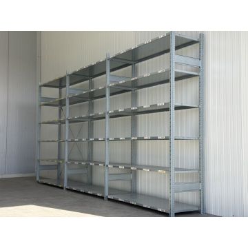 Fachbodenregal Magazinregal, gebraucht  | SSI Schäfer R 3000 | Gesamthöhe: 2.500 mm | Gesamttiefe: 600 mm | 6 Ebenen | Regallänge: 4,92 lfm.