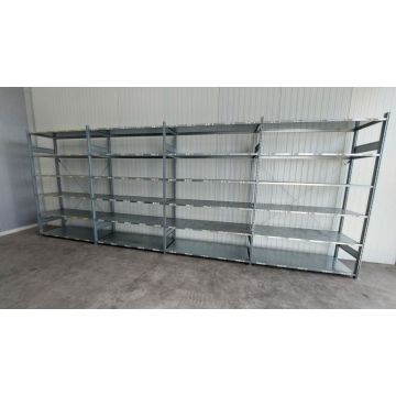 Fachbodenregal Magazinregal, gebraucht  | SSI Schäfer R 3000 | Gesamthöhe: 2.500 mm | Gesamttiefe: 600 mm | 6 Ebenen | Regallänge: 6,56 lfm.