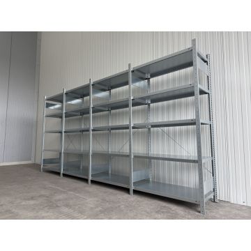 Fachbodenregal Magazinregal, neu | META  CLIP | Gesamthöhe: 2.000 mm | Gesamttiefe: 500 mm | Regallänge: 4,25 lfm.