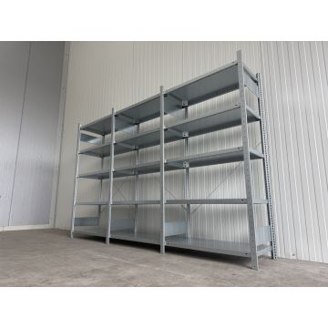 Fachbodenregal Magazinregal, neu | META  CLIP | Gesamthöhe: 2.000 mm | Gesamttiefe: 500 mm | Regallänge: 3,20 lfm.