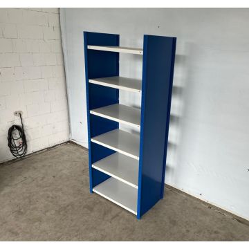 Fachbodenregal Magazinregal, gebraucht | META CLIP | Gesamthöhe: 2.490 mm | Gesamttiefe: 635 mm | Vollwand | Regallänge: 1,10 lfm.