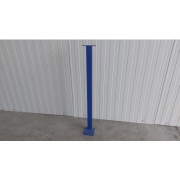 Geländerpfosten Stahlträger, gebraucht | Gesamtlänge: ca. 1.060 mm | Profil: 60 x 40 mm | mit Kopf- und Fußplatte | blau