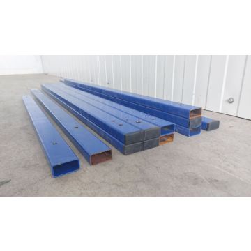 Rechteckrohr Vierkantrohr Stahlträger Sonderposten, gebraucht | Gesamtlänge: 5 verschiedene | Profil: 40 x 20 mm | blau