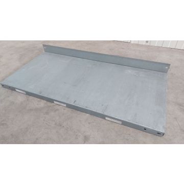 Anschlagblech Fachbodenregal, gebraucht | Dexion Schraubregal | Gesamthöhe: 106 mm | für Bodenlänge: 990 mm | verzinkter Stahl