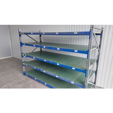 Weitspannregal Magazinregal, gebraucht | Bito WS-L / WS | Gesamthöhe: 2.000 mm | Gesamttiefe: 1.100 mm | Regallänge: 2.820 mm