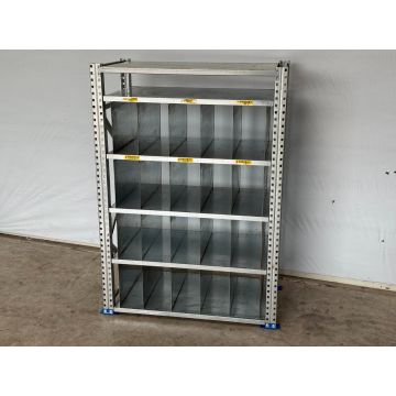 Fachbodenregalanlage Fachbodenregal, gebraucht | SSI Schäfer PR 600 | Regalständer: 2.100 x 800 mm | Fachboden: 1.295 mm | durchgehende Fachteiler | Regallänge: 1,48 lfm. 