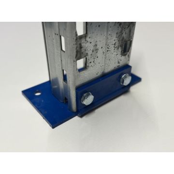 Fußplatte Fußplatten f. Palettenregal, neu | SSI Schäfer PR600 | für 120 mm Rahmenprofil | RAL 5010  Enzianblau