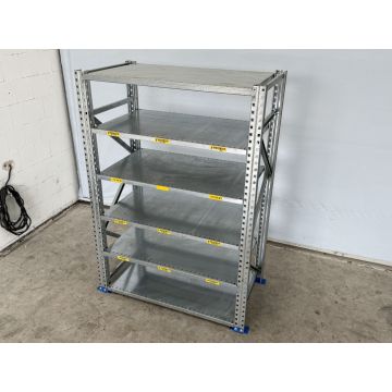 Fachbodenregalanlage Fachbodenregal, gebraucht | SSI Schäfer PR 600 | Regalständer: 2.100 x 800 mm | Fachboden: 1.295 mm | Regallänge: 1,48 lfm. 