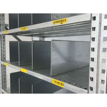 Freistehende Trennwände für Fachbodenregale, gebraucht | SSI Schäfer R 3000 | f. Ständertiefe: 800 mm | Fachhöhe: 315 mm | sendzimir verzinkt
