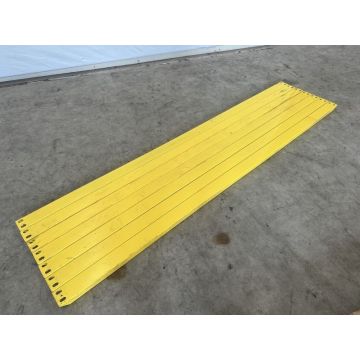  Stahlträger Rechteckrohr, gebraucht | Gesamtlänge: ca. 2.490 mm | Profil: 80 x 40 mm | gelb