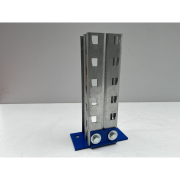 Fußplatte FT911 f. Palettenregal, neu | SSI Schäfer PR 600 | für 75 mm Rahmenprofil | RAL 5010 Enzianblau