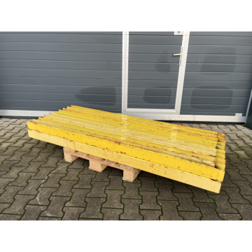 Vierkantrohr Stahlträger, gebraucht | Gesamtlänge: ca. 2.000 mm | Profil: 100 x 80 mm | gelb