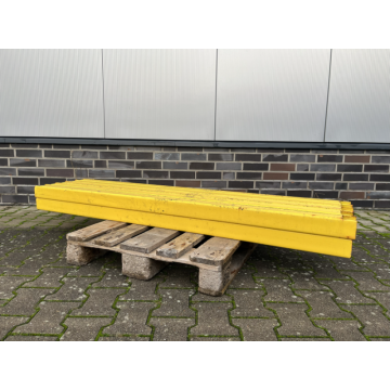 Vierkantrohr Stahlträger, gebraucht | Gesamtlänge: ca. 1.800 mm | Profil: 80 x 80 mm | gelb
