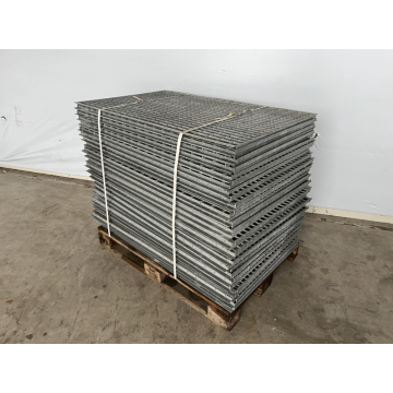eingelegtes Gitterrost Gitterrostboden, gebraucht | Gesamttiefe: 782 mm | Gesamtbreite: 1.270 mm | Maschenweite: 68 x 35 mm | Bezeichnung: GR-HI280