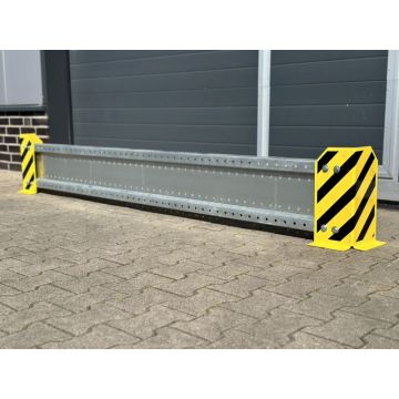 Anfahrschutzleitplanke Anfahschutz Palettenregal, II. Wahl | Gesamthöhe: 400 mm | Gesamttiefe: 180 mm | lichte Weite: auswählbar