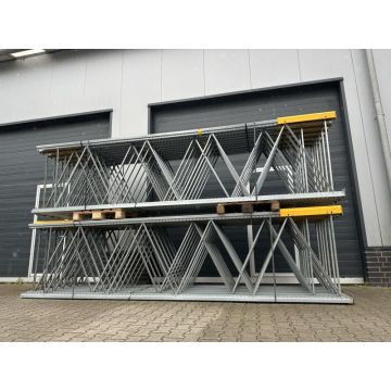 Palettenregalständer Regalständer, gebraucht | Bito PRO | P2 | Rahmenprofil: 90 x 65 x 1,750 mm | Ständerhöhe: 4.000 mm | Ständertiefe: 1.100 mm | sendzimir verzinkt