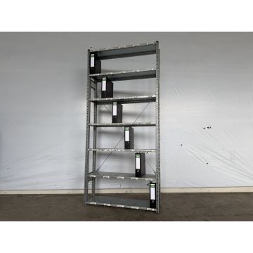 Fachbodenregal Aktenregal Magazinregal | SSI Schäfer R 3000 | gebraucht | Gesamthöhe: 2.278 mm | Gesamttiefe: 300 mm | 7 Ebenen | Regallänge: 1,06 lfm.