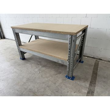Werkbank Arbeitstisch Dexion Speedlock P90 gebraucht / Werkbankbreite: 1.665 mm / Höhe: 938 mm / Werkbanktiefe: 820 mm