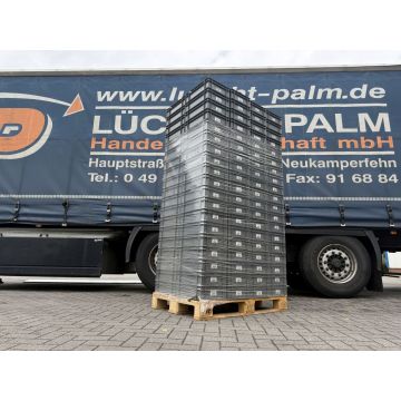 Stapelkiste Stapelkasten Kunststoffkiste Kiste, gebraucht | Außenmaß: 400 x 300 x 120 mm | Farbe: anthrazitgrau