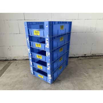 Sichtlagerkiste Stapelkasten Kunststoffkiste Kiste, gebraucht | Bito | Außenmaß: 600 x 400 x 170 mm | Farbe: blau
