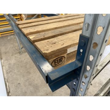 Durchschubsicherung Ladungsbegrenzer f. Palettenregale, gebraucht | Polypal | Gesamtlänge: 1.850 mm | Profilabm.: 50 x 50 mm | blau