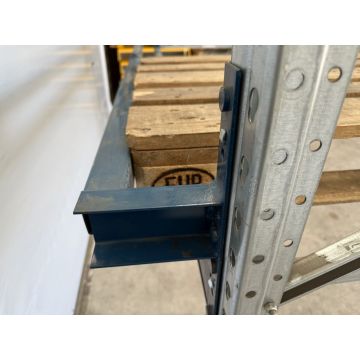 Durchschubsicherung Ladungsbegrenzer f. Palettenregale, gebraucht | Polypal | Gesamtlänge: 2.700 mm | Profilabm.: 50 x 50 mm | blau