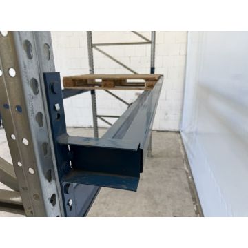 Durchschubsicherung Ladungsbegrenzer f. Palettenregale, gebraucht | Polypal | Gesamtlänge: 4.610 mm | Profilabm.: 50 x 50 mm | blau