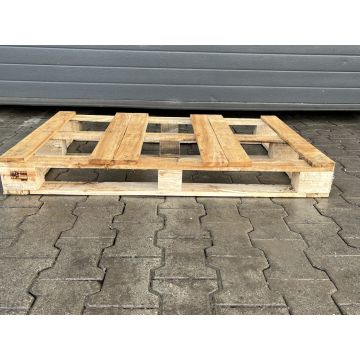 Einwegpalette, gebraucht | 1.200 x 800 x 140 mm | Vollholz | 6 Bretter