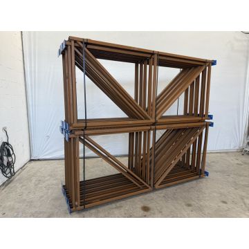 Palettenregalständer Regalständer, gebraucht | ALSER NS | Rahmenprofil: C 80x40x15x2,00 mm | Ständerhöhe: 2.500 mm | Ständertiefe: 1.050 mm | braun