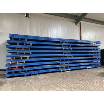 Palettenregalständer Regalständer Palettenregal, gebraucht | Jung Heinrich Esmena | Rahmenprofile: P 100 x 81,3 x 1,80 mm | Ständertiefe: 1.100 mm | Ständerhöhe: auswählbar | blau