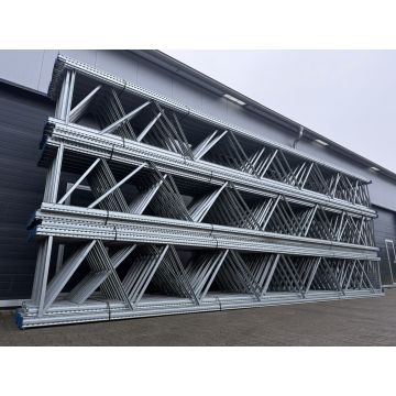 Palettenregalständer Regalständer Palettenregal, gebraucht | SSI Schäfer PR600 | Ständertyp: P115 | Ständerhöhe: 8.500 mm | Ständertiefe: 1.100 mm | sendzimir verzinkt