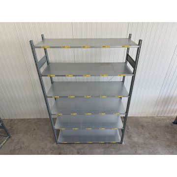 Fachbodenregal Magazinregal, gebraucht  | SSI Schäfer R 3000 | Gesamthöhe: 2.500 mm | Gesamttiefe: 600 mm | 6 Ebenen | Regallänge: Auswählbar