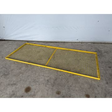Rückwandgitter Gitter f. Palettenregale, gebraucht | Gesamtbreite: 2.740 mm | Gesamthöhe: 1.100 mm | Materialfarbe: gelb