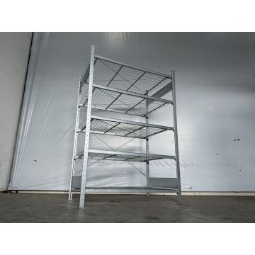 Fachbodenregal Magazinregal, neu | META CLIP | Gesamthöhe: 2.000 mm | Gesamttiefe: 835 mm | Gitterrostboden: 1.300 mm | Regallänge: 1,40 lfm.