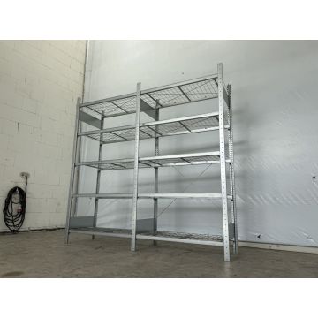Fachbodenregal Magazinregal, neu | META  CLIP | Gesamthöhe: 2.000 mm | Gesamttiefe: 535 mm | Gitterrostboden | Regallänge: 2,15  lfm.