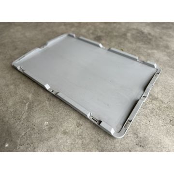 Deckel grau für Kiste 600x400 mm Klappkiste, Stapelkiste, Faltbox