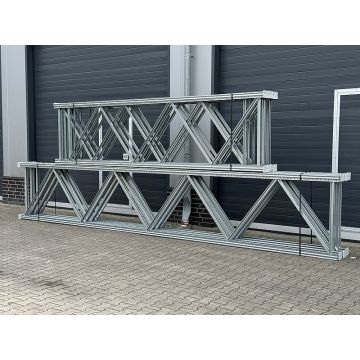 Palettenregalständer Regalständer, gebraucht | Vogelsang NS | Rahmenprofil: 70x 80 x 2,50 mm | Ständerhöhe: 6.200 mm | Ständertiefe: 1.100 mm | sendzimir verzinkt