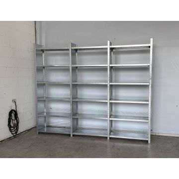  Fachbodenregal Magazinregal, gebraucht | META CLIP | Gesamthöhe: 2.475 mm | Gesamttiefe: 435 mm | Vollwand | Regallänge: 3,20 lfm.