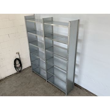  Fachbodenregal Magazinregal, gebraucht | META CLIP | Gesamthöhe: 2.475 mm | Gesamttiefe: 435 mm | Vollwand | Regallänge: 2,15 lfm.