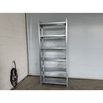 Fachbodenregal Magazinregal, gebraucht | META CLIP | Gesamthöhe: 2.475 mm | Gesamttiefe: 435 mm | Vollwand | Regallänge: 1,10 lfm.
