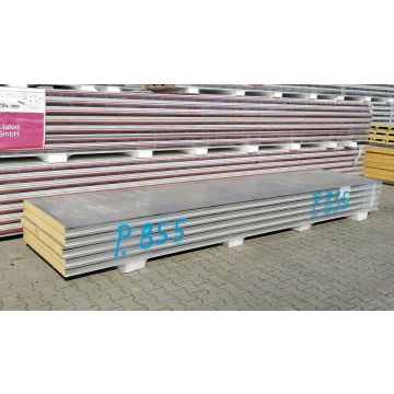 Sandwichplatten 80 mm Wand II. Wahl RAL 9007 Paket 855B